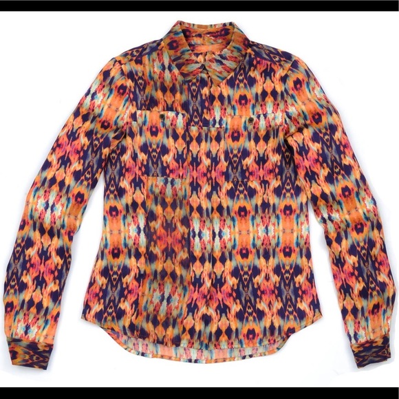 ICB Prabal Gurung Kaleidoscope Button Down Shirt - Picture 1 of 3